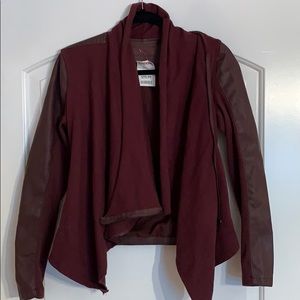 NWT: Blank NYC Faux Leather Jacket in Maroon